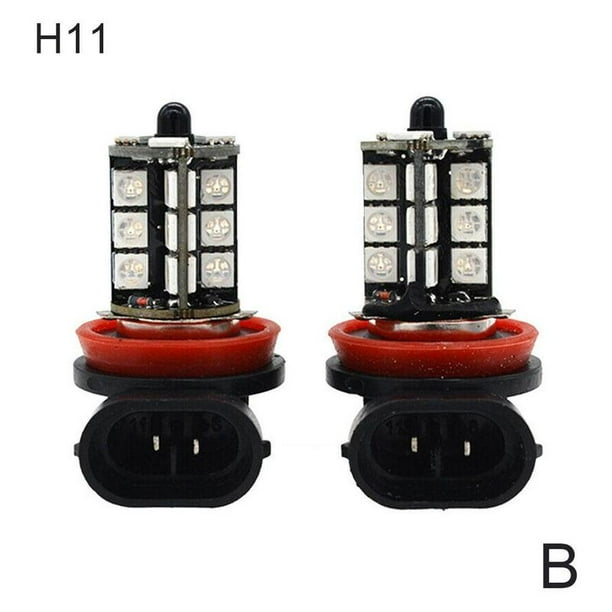 2Pcs Auto Car H7 RGB 5050 27SMD LED Bulbs Fog Lights with Remote Control DC 12V 2Pcs Auto Car H7 RGB 5050 27SMD LED Bulbs Fog Lights with Remote Control DC 12V
